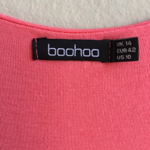 Boohoo Racerback Maxi Dress Pink Jersey Size 10 - Picture 4 of 7
